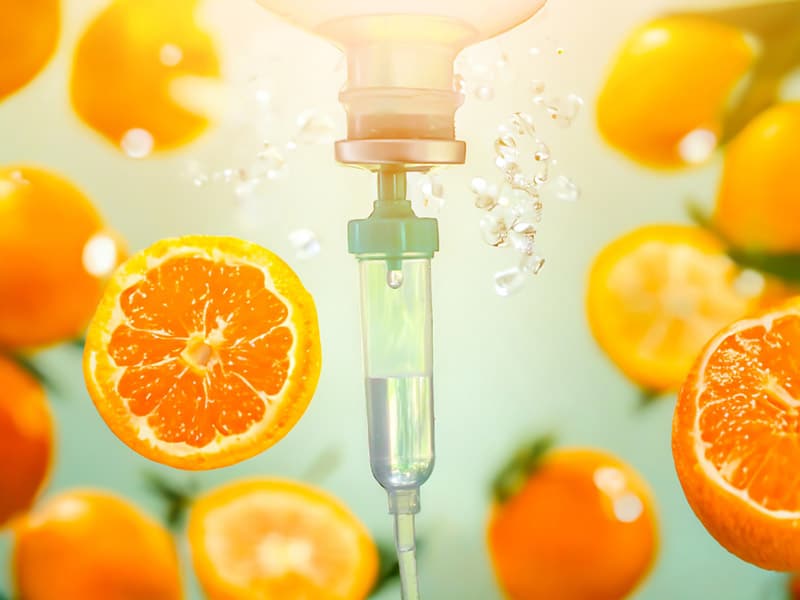 IV Drip With Oranges